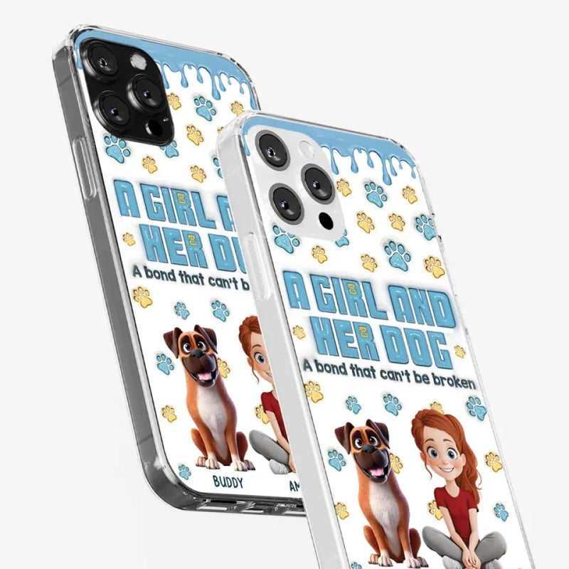 A Bond That Can't Be Broken - Dog Personalized Custom 3D Inflated Effect Printed Clear Phone Case - Gift For Pet Owners, Pet Lovers