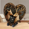 With You, I Feel As Graceful As A Deer In Its Element - Couple Personalized Custom 3D Effect Printed Heart Shaped Stone With Stand - Gift For Husband Wife, Anniversary