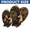 With You, I Feel As Graceful As A Deer In Its Element - Couple Personalized Custom 3D Effect Printed Heart Shaped Stone With Stand - Gift For Husband Wife, Anniversary