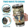 Home Is Where We Pitch Our Tent - Couple Personalized Custom Tumbler - Gift For Husband Wife, Camping Lovers