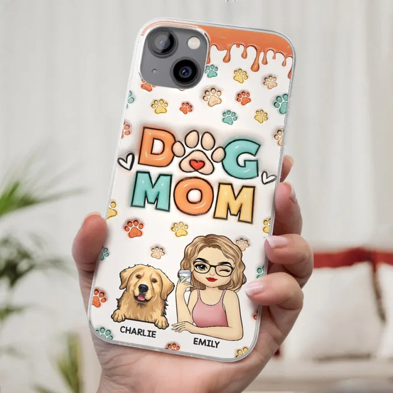 Custom Name Dog Mom Gifts for Pet Lovers - Personalized Phone Case