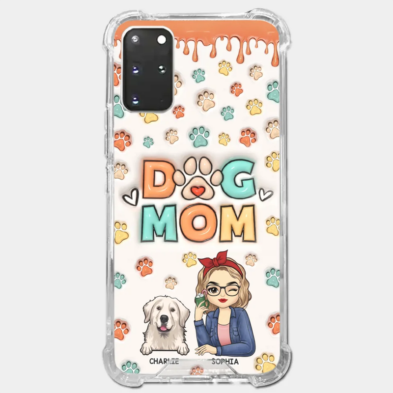 The Road To My Heart Is Filled With Paw Prints - Dog & Cat Personalized Custom 3D Inflated Effect Printed Clear Phone Case - Gift For Pet Owners, Pet Lovers