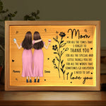 Custom Name Mother Daughter Gifts for Mom - Personalized Frame Light Box