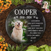 Custom Photo Cherished Friend, Faithful To The End - Memorial Personalized Custom Round Shaped Stone With Stand - Sympathy Gift For Pet Owners, Pet Lovers