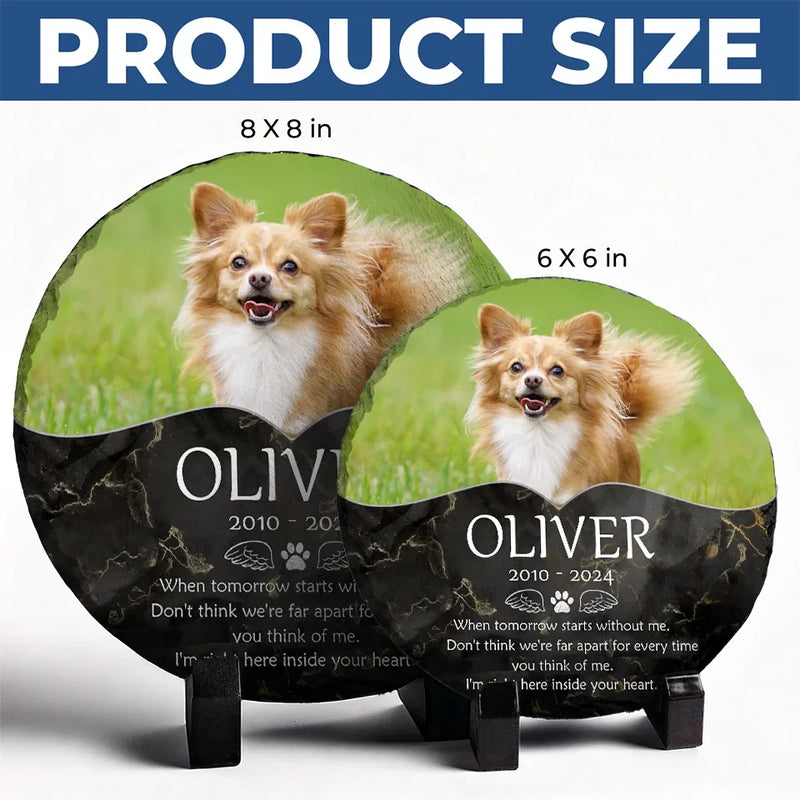 Custom Pet Photo Memorial Gifts - Personalized Stone With Stand