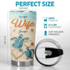Two Turtles, One Heart - Couple Personalized Custom Tumbler - Gift For Husband Wife, Anniversary