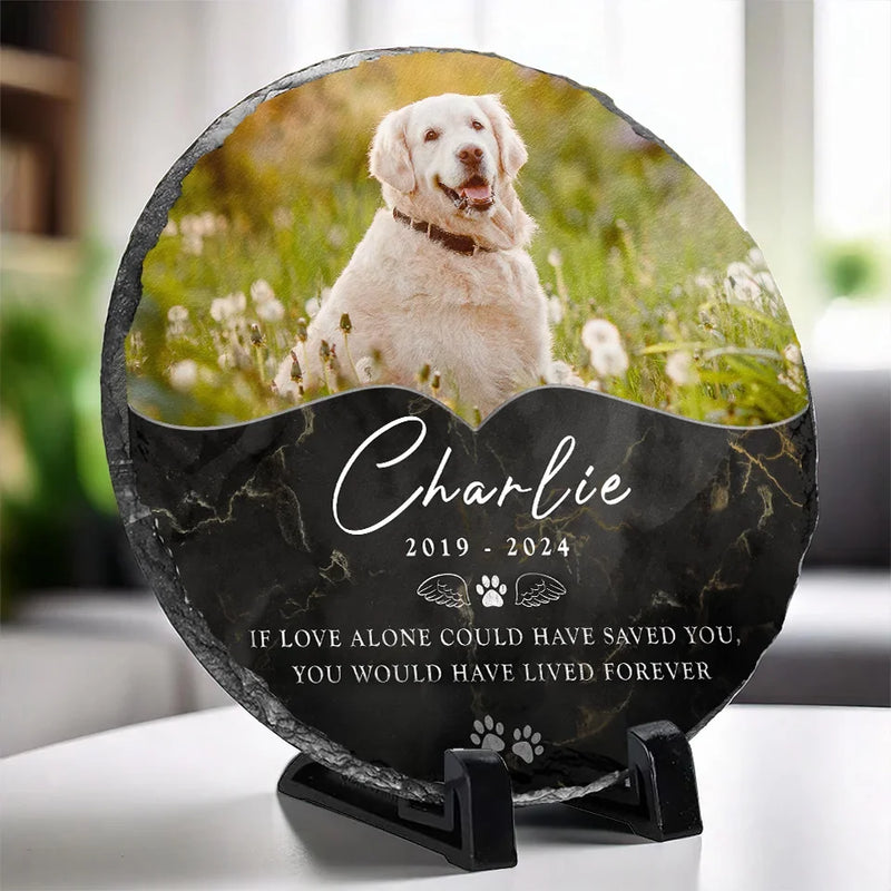 Custom Pet Photo Memorial Gifts for Dog Lovers - Personalized Stone With Stand