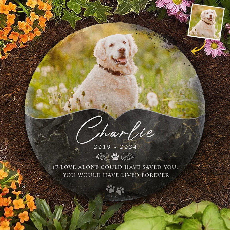 Custom Photo You Would Have Lived Forever - Memorial Personalized Custom Round Shaped Stone With Stand - Sympathy Gift For Pet Owners, Pet Lovers