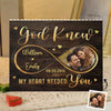 Custom Photo God Knew My Heart Needed You
 - Couple Personalized Custom Horizontal Rectangle Shaped Building Brick Blocks - Gift For Husband Wife, Anniversary