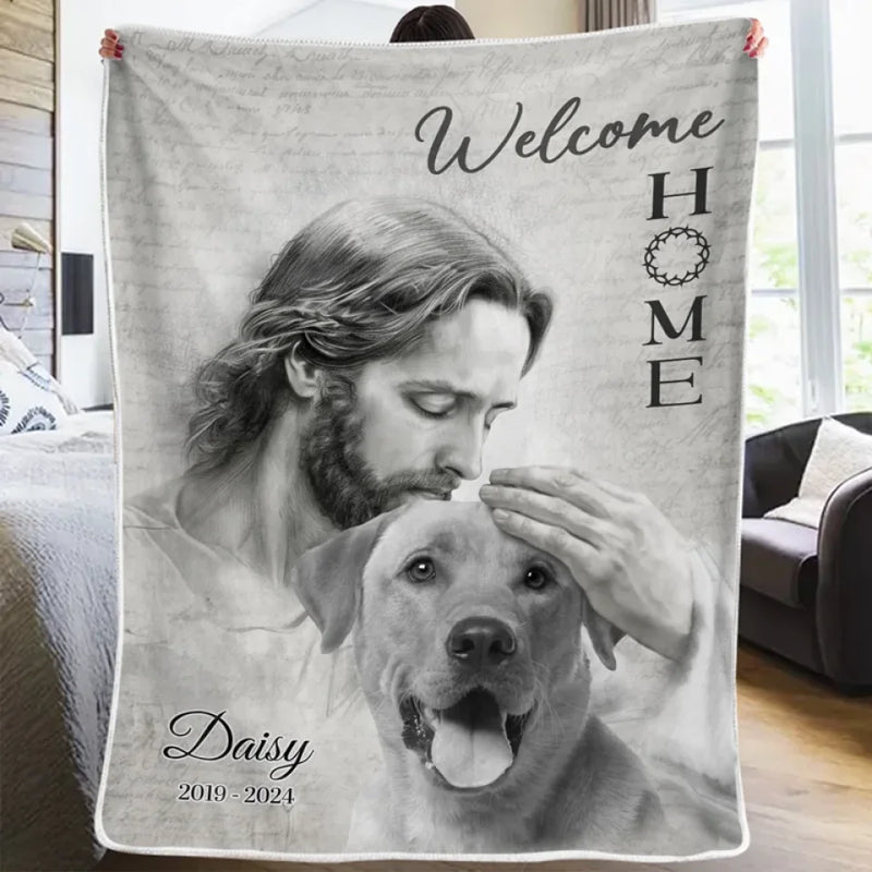 Custom Pet Memorial Gifts for Dog Lovers - Personalized Blanket