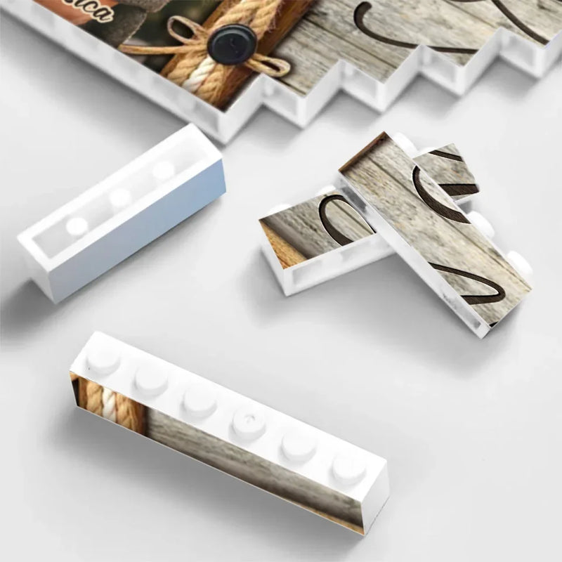 Custom Photo God Gave Me You Couple Gifts - Personalized Building Brick Blocks