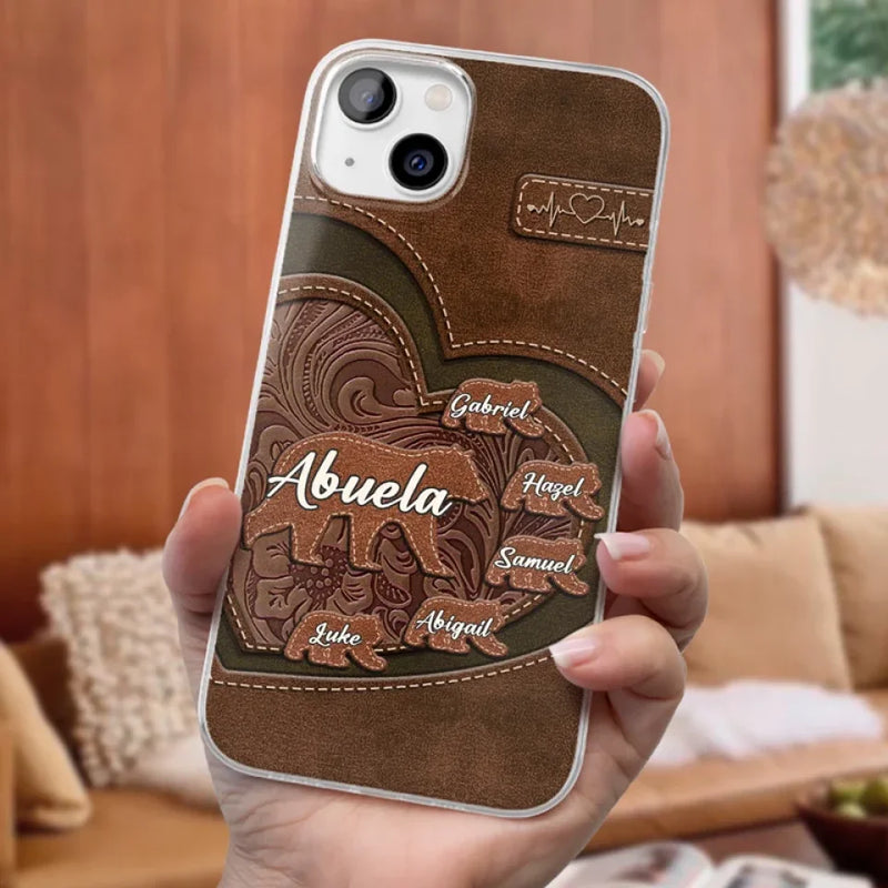 Every Hug From Grandma Felt Like Coming Home - Family Personalized Custom Clear Phone Case - Gift For Mom, Grandma