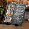 Custom Photo Remembering Our Love That Guides Us Forever - Memorial Personalized Custom Square Shaped Stone With Stand - Sympathy Gift For Family Members