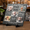 Custom Photo A Cherished Reminder Of Love That Connects Us - Memorial Personalized Custom Square Shaped Stone With Stand - Sympathy Gift For Family Members