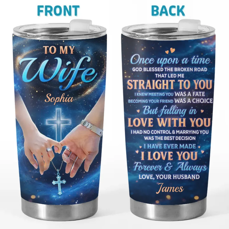 Custom Name Christian Wife Gifts - Personalized Tumbler