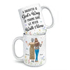 We Never Walk Alone - Family Personalized Custom Mug - Gift For Mom, Daughter