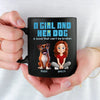 Pawsitively In Love - Dog Personalized Custom Black Mug - Gift For Pet Owners, Pet Lovers