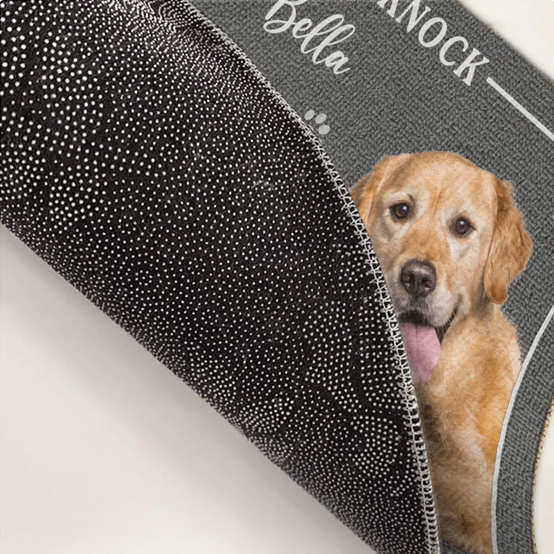 Custom Pet Photo No Need to Knock Decor - Personalized Doormat