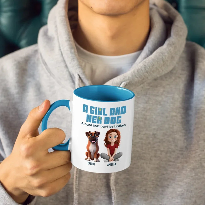 All You Need Is Love And A Pet - Dog Personalized Custom Accent Mug - Gift For Pet Owners, Pet Lovers