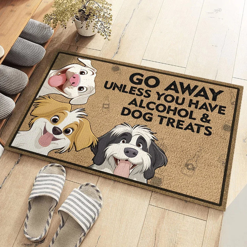 Go Away Unless You Have Dog Treats - Dog Personalized Custom Home Decor Decorative Mat - House Warming Gift For Pet Owners, Pet Lovers