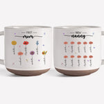 First Mom Now Grandma Flower Gift - Pottery Mug
