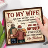 You Are My Queen Forever - Couple Personalized Custom 2-Layered Wooden Plaque With Stand - Gift For Husband Wife, Anniversary