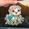 In Life’s Ocean, Mommy Is Our Turtle - Family Personalized Custom Car Ornament - Acrylic Custom Shaped - Gift For Mom, Grandma