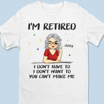 Custom Name Funny Retirement Gifts for Women - Personalized Apparel