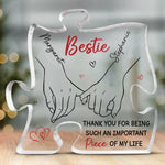 Custom Name Bestie Gifts for Best Friend - Personalized Shaped Acrylic Plaque