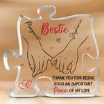 Custom Name Bestie Gifts for Best Friend - Personalized Shaped Acrylic Plaque