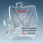 Custom Name Bestie Gifts for Best Friend - Personalized Shaped Acrylic Plaque
