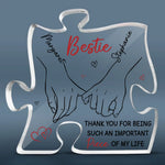 Custom Name Bestie Gifts for Best Friend - Personalized Shaped Acrylic Plaque