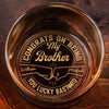 The Best Place To Be Is In The Hands Of Family - Family Personalized Custom Whiskey Glass - Gift For Family Members