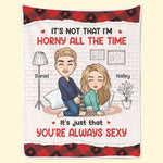 Custom Name Funny Naughty Couple Gifts - Personalized Blanket
