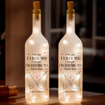 Custom Name Anniversary Gifts for Couples - Personalized Bottle Lamp