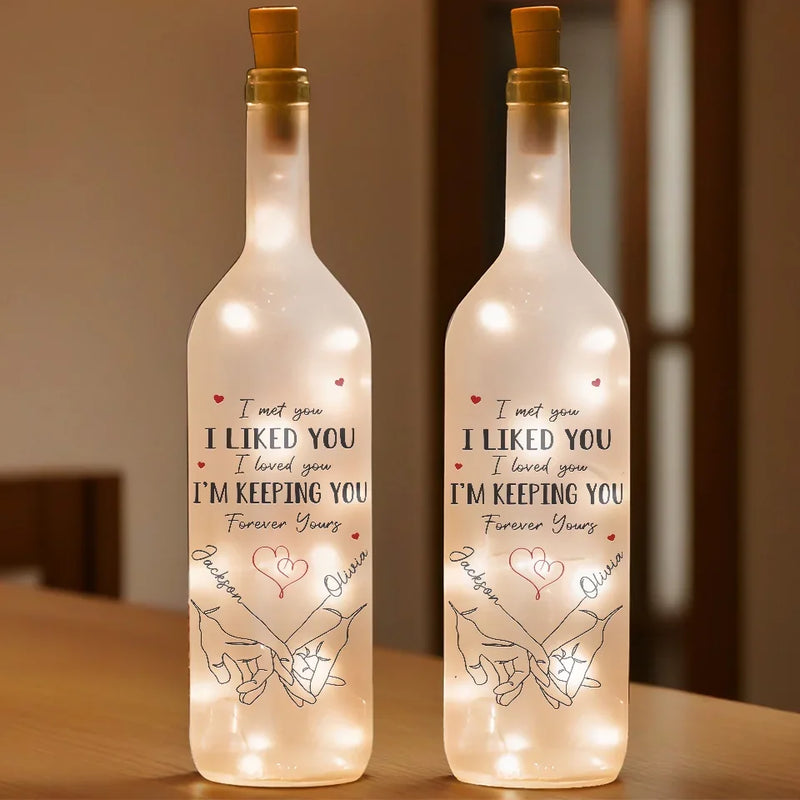 Custom Name Romantic Couple Gifts - Personalized Bottle Lamp