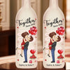 With You, Together Feels Like Home - Couple Personalized Custom Bottle Lamp - Gift For Husband Wife, Anniversary