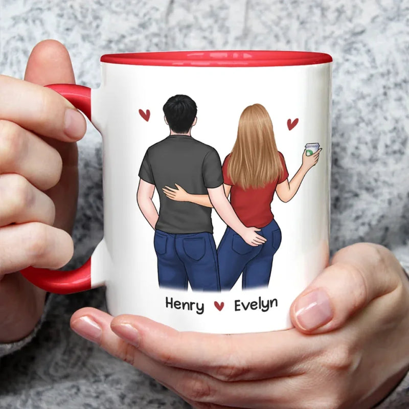 Custom Name Funny Couple Gifts - Personalized Accent Mugs
