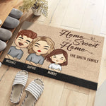 Custom Name Family Home Sweet Home Decor - Personalized Doormat