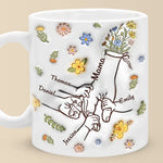 Custom Name Family Hands Gifts for Mom - Personalized Mugs