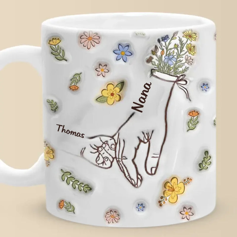 Custom Name Family Hands Gifts for Mom - Personalized Mugs