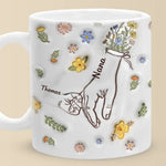 Custom Name Family Hands Gifts for Mom - Personalized Mugs