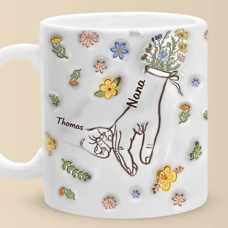 Custom Name Family Hands Gifts for Mom - Personalized Mugs