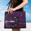 Grandmothers Are The Roots Of A Family Tree - Family Personalized Custom Leather Handbag - Gift For Mom, Grandma