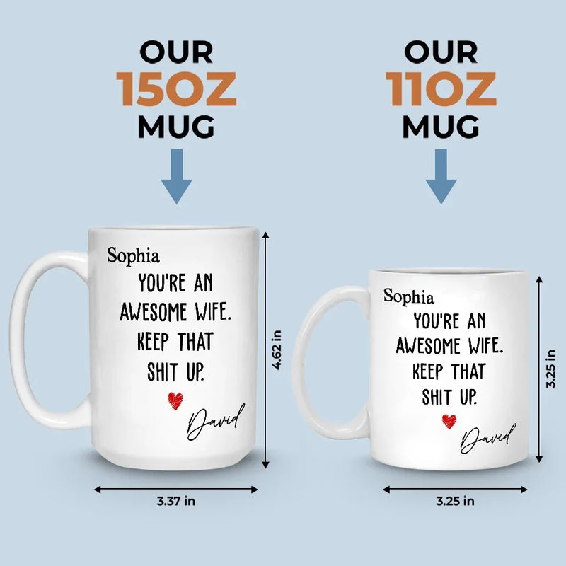 Custom Funny Wife Gifts With Name - Personalized Mugs