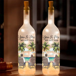 Custom Name Beach Couple Gifts - Personalized Bottle Lamp