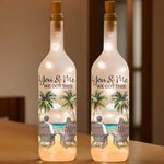 Custom Name Beach Couple Gifts - Personalized Bottle Lamp
