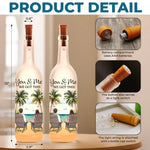 Custom Name Beach Couple Gifts - Personalized Bottle Lamp