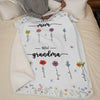 First Mom Now Grandma - Family Personalized Custom Blanket - Gift For Mom, Grandma