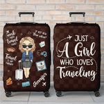 Custom Name Travel Gifts for Women - Personalized Luggage Cover